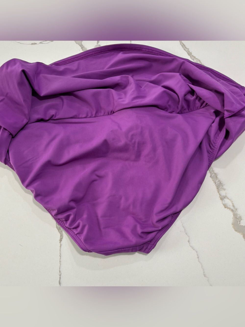 Lands' End Purple Swim Skort with Nude Lining Swimsuit Bathing Suit Women’s 12 - Picture 9 of 13
